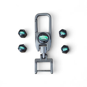 Land Rover Key‎ Holder & Valve Caps One Size Black Green
